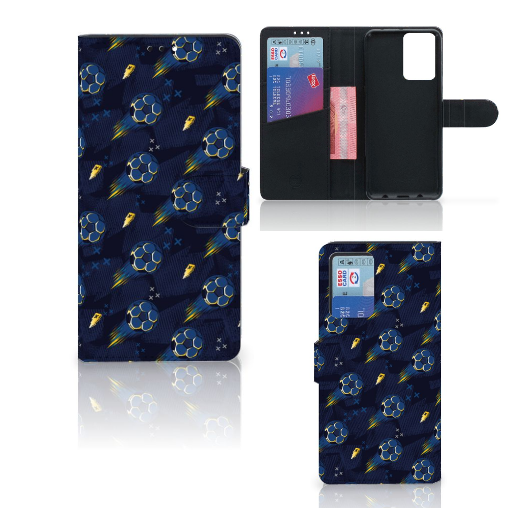Xiaomi Redmi Note 10 Pro Telefoon Hoesje Voetbal design aanzicht