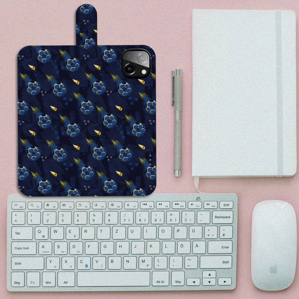 Telefoon Hoesje voor iPhone 14 Plus Voetbal met bal en sterren design 💫