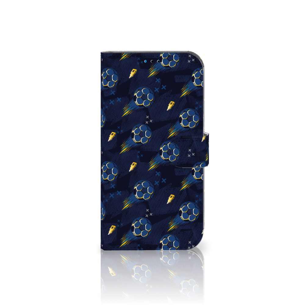 Telefoon Hoesje voor iPhone 14 Pro Max Voetbal met blauw en gele voetbalontwerpen ⚽