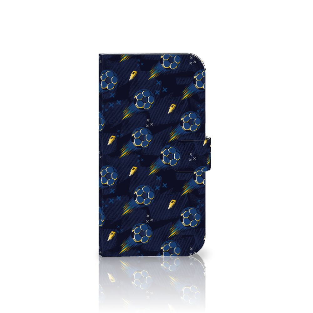 Telefoon Hoesje voor iPhone 15 Plus Voetbal met vrolijk ontwerp van voetbal en sterren.