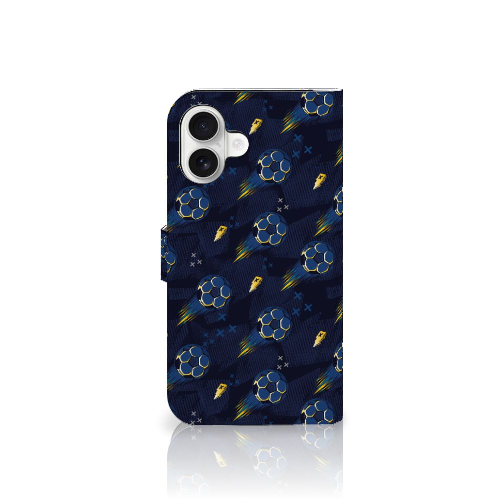 iPhone 16 Plus Telefoon Hoesje Voetbal design zijaanzicht