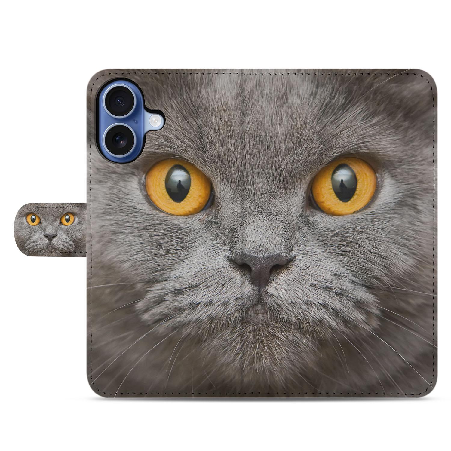 Telefoonhoesje Pasjes Apple iPhone 17 Britse Korthaar Magnetisch Britse Korthaar design voorkant