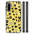 Samsung Galaxy A56 Telefoonhoesje Punk Geel skulls print vooraanzicht zijkanten