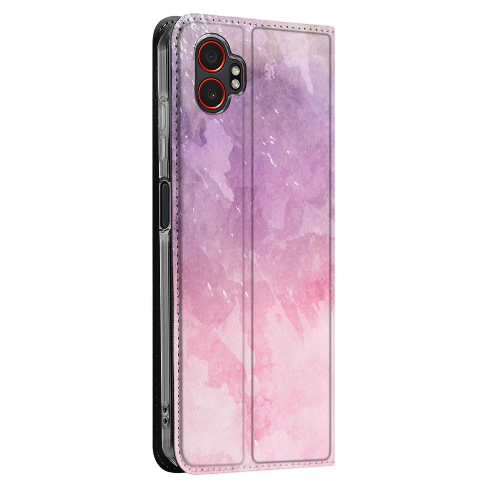 Samsung Galaxy Xcover 7 Pro Telefoonhoesje Pink Purple Paint zijaanzicht
