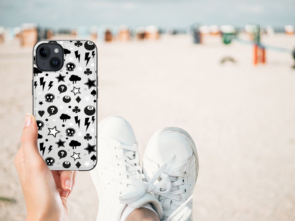 Telefoonhoesje iPhone 15 Plus Silver Punk B2C Telecom
