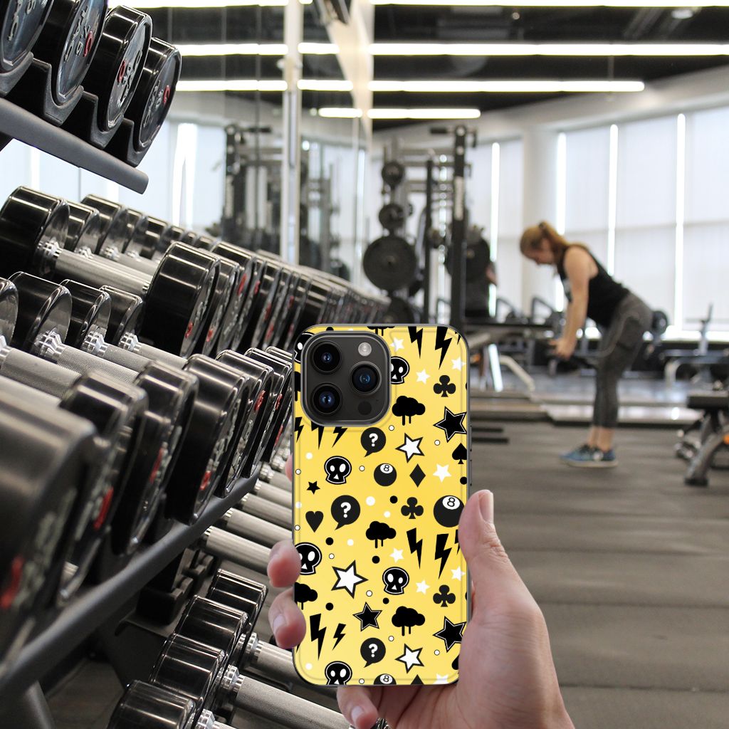 Telefoonhoesje iPhone 15 Pro Max Punk Geel B2C Telecom