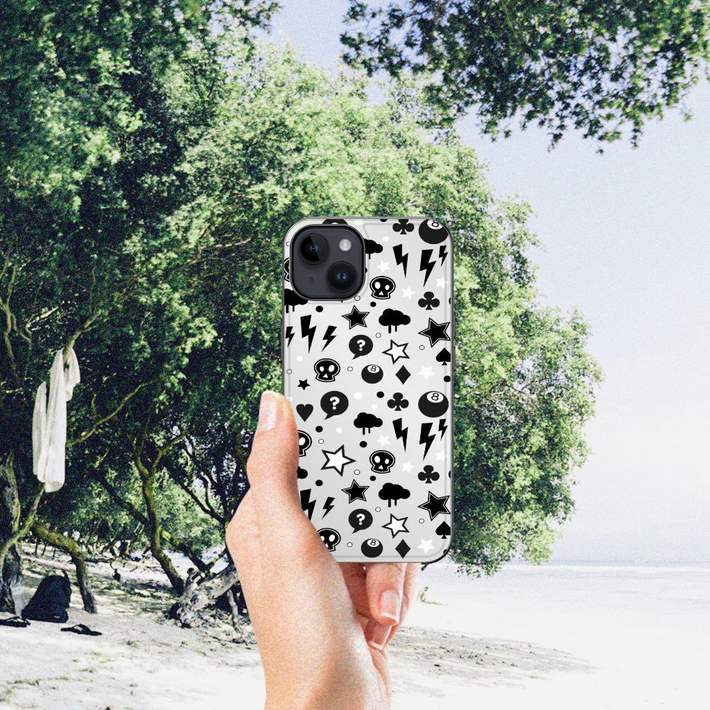 Telefoonhoesje iPhone 15 Silver Punk B2C Telecom