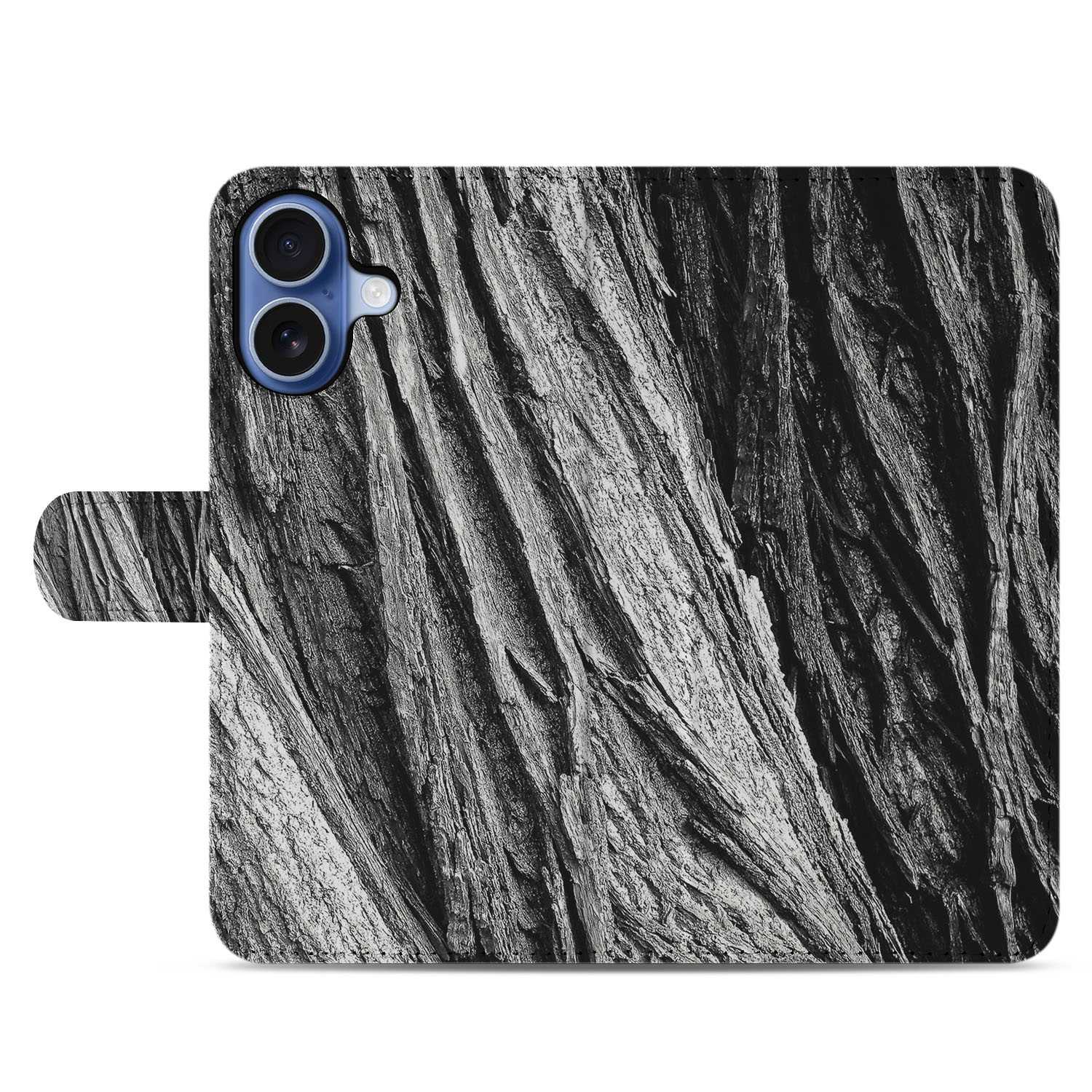 Apple iPhone 17 Telefoonhoesje Boomschors Grijs Rustiek voorzijde