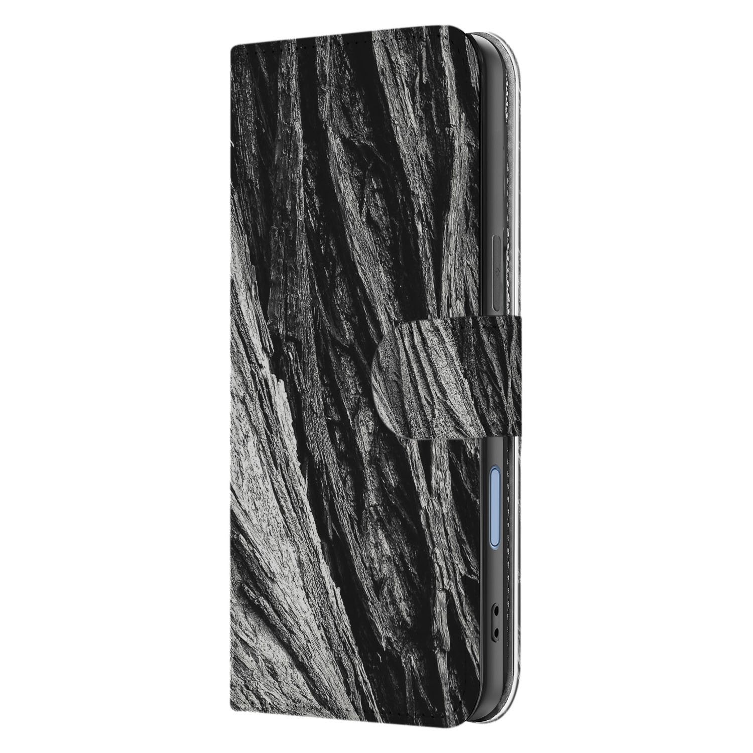 Apple iPhone 17 Telefoonhoesje Boomschors Grijs Rustiek zijkant