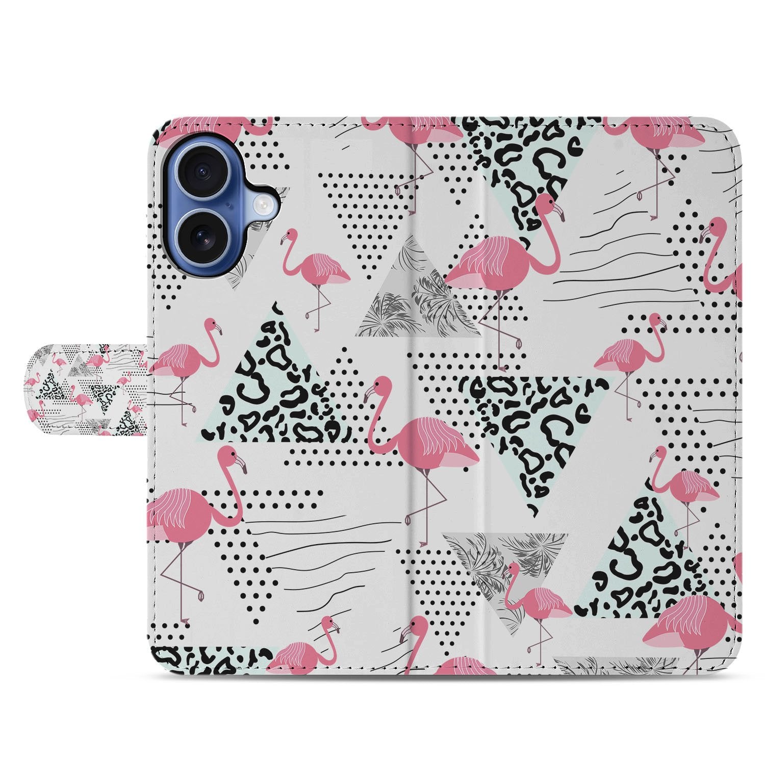 iPhone 17 Telefoonhoesje Flamingo Triangle voorkant