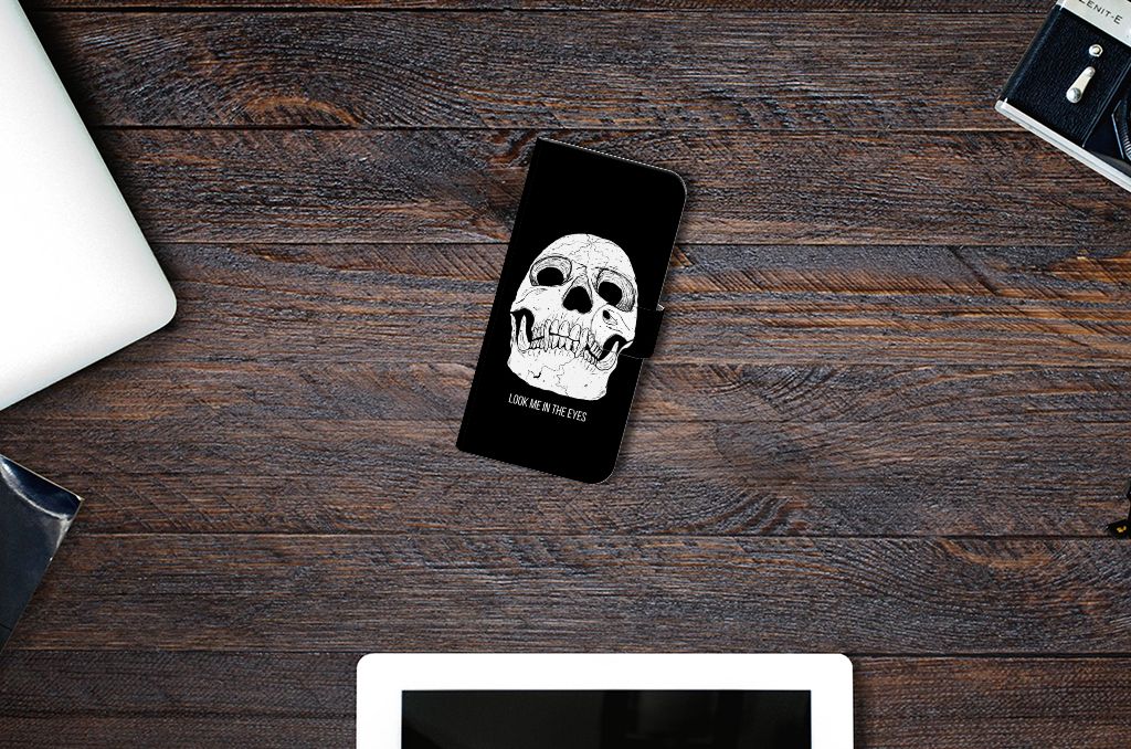 Google Pixel 8 Pro Telefoonhoesje met Naam Skull Eyes bovenaanzicht