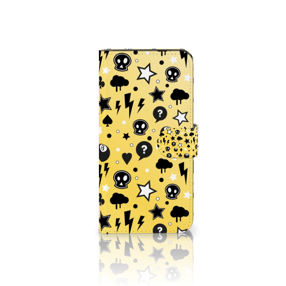 Google Pixel 8A Telefoonhoesje met Naam Punk Geel voorkant
