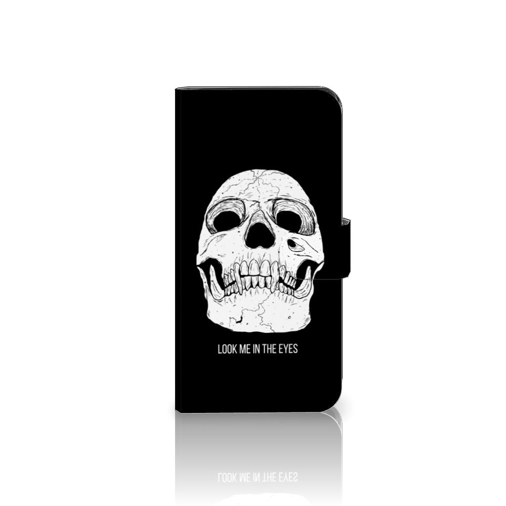 Telefoonhoesje met Naam Google Pixel 8A Skull Eyes design skull eyes voorzijde
