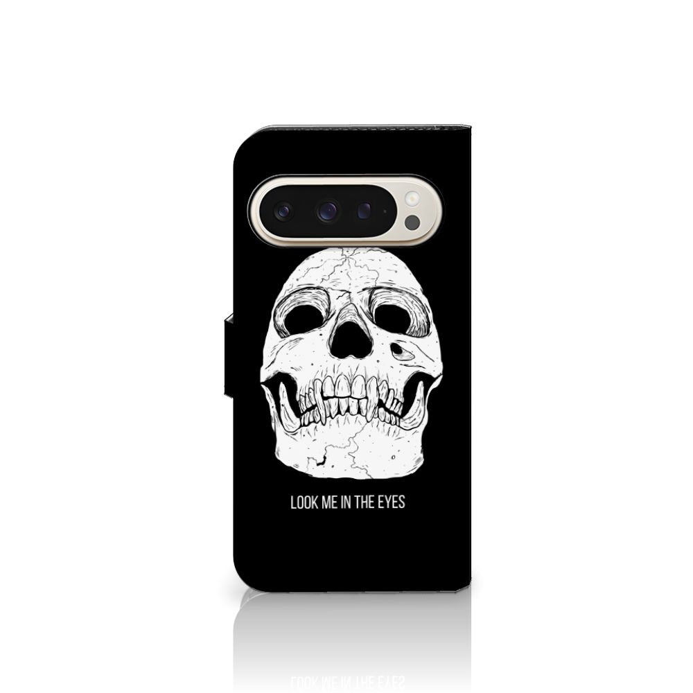 Google Pixel 9 | 9 Pro Telefoonhoesje met Naam Skull Eyes vooraanzicht