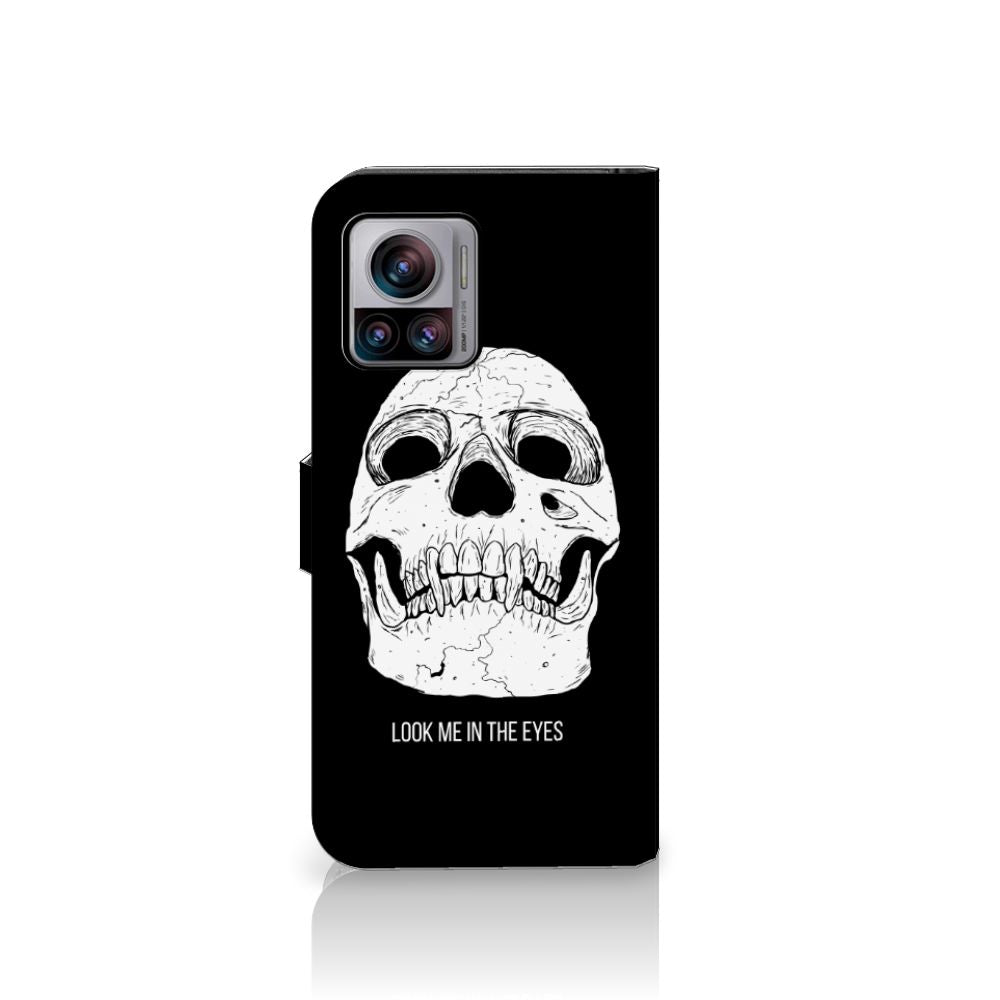 Motorola Edge 30 Ultra telefoonhoesje met Naam Skull Eyes vooraanzicht