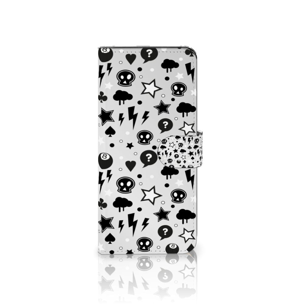 Motorola Edge 40 Pro Telefoonhoesje met Naam Silver Punk design licht