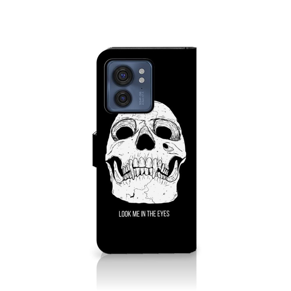 Motorola Edge 40 Telefoonhoesje met Naam Skull Eyes voorkant