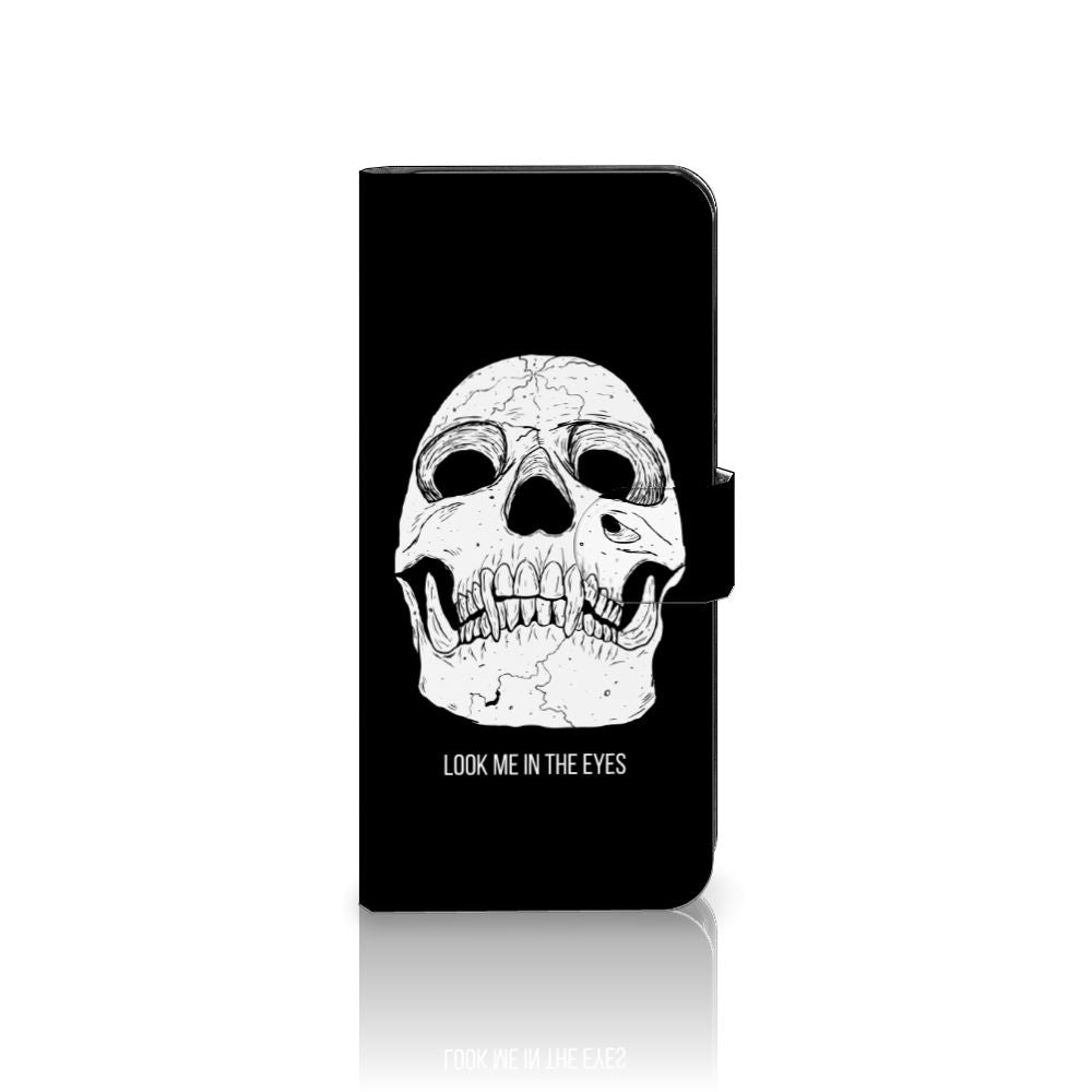 Motorola Edge 40 telefoonhoesje met Naam Skull Eyes aanzicht