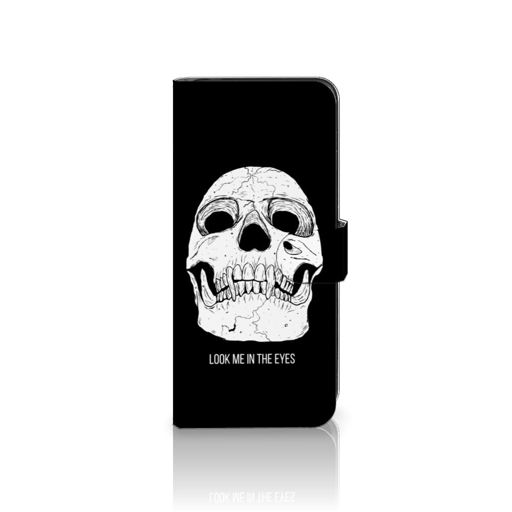 Motorola Moto G14 Telefoonhoesje met Naam Skull Eyes voorkant