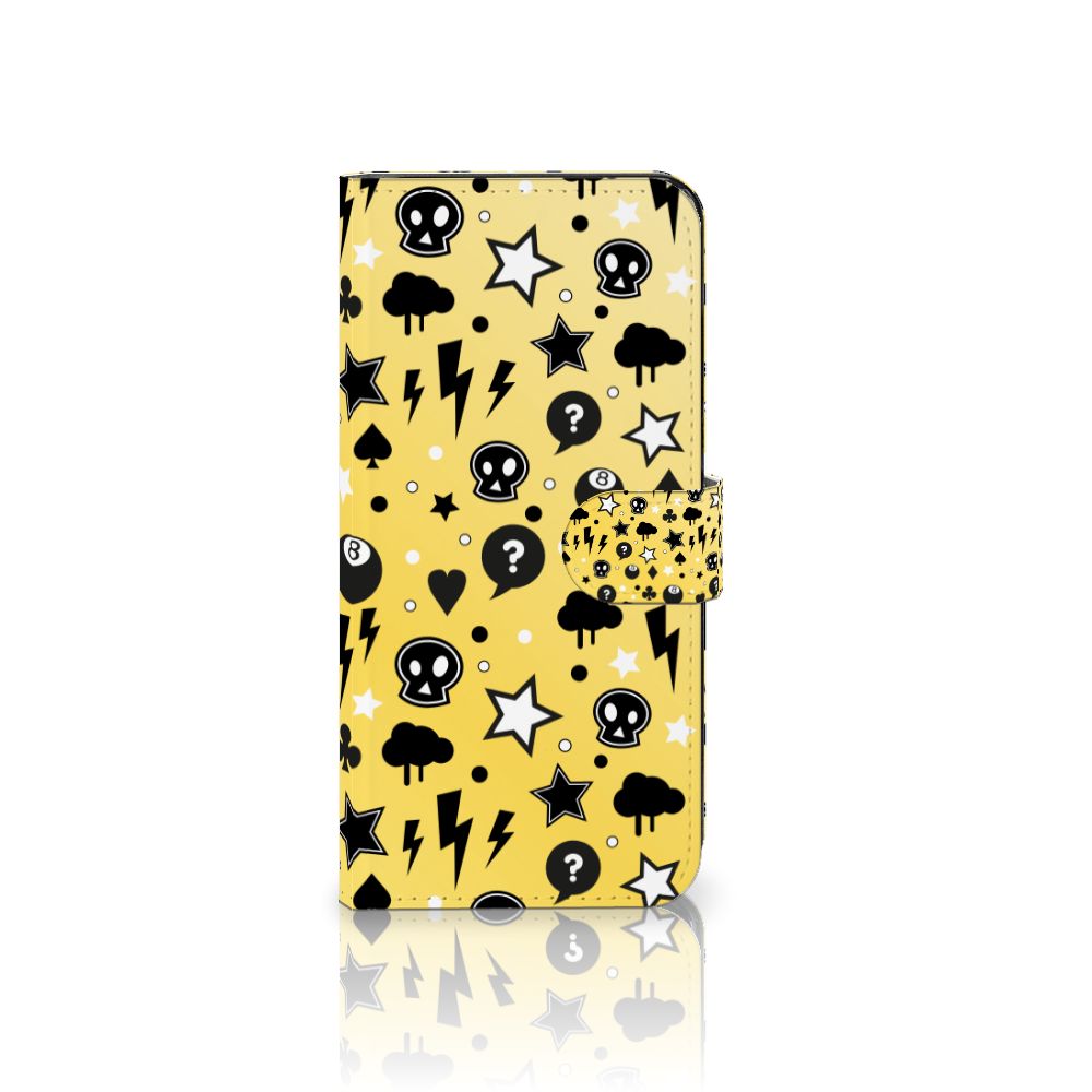 Motorola Moto G73 Telefoonhoesje met Naam Punk Geel aanzicht