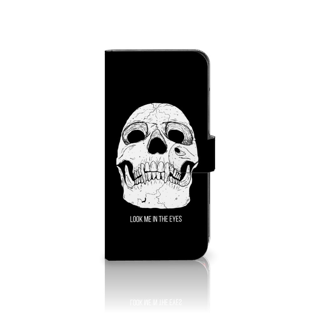 Motorola Moto G85 Telefoonhoesje met Naam Skull Eyes aanzicht