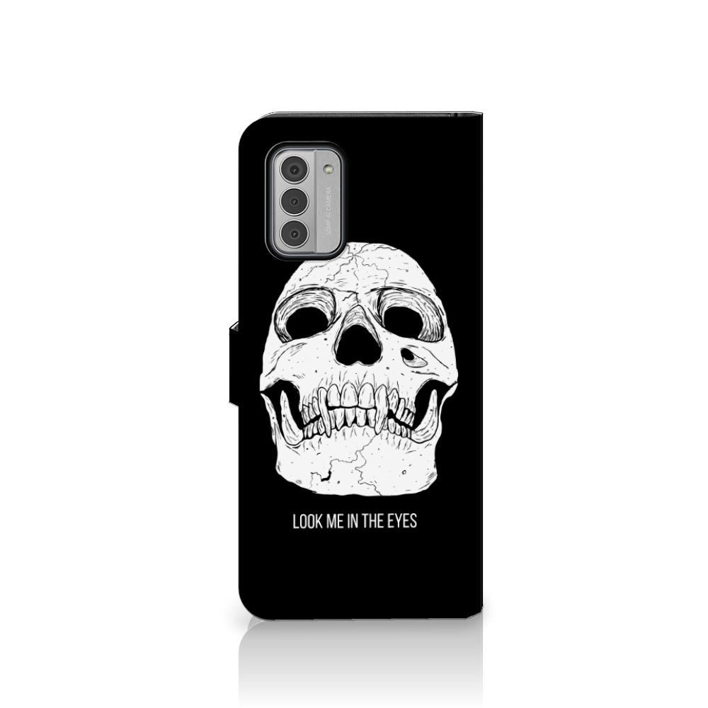 Telefoonhoesje met Naam Nokia G42 Skull Eyes ontwerp Skull Eyes voorkant