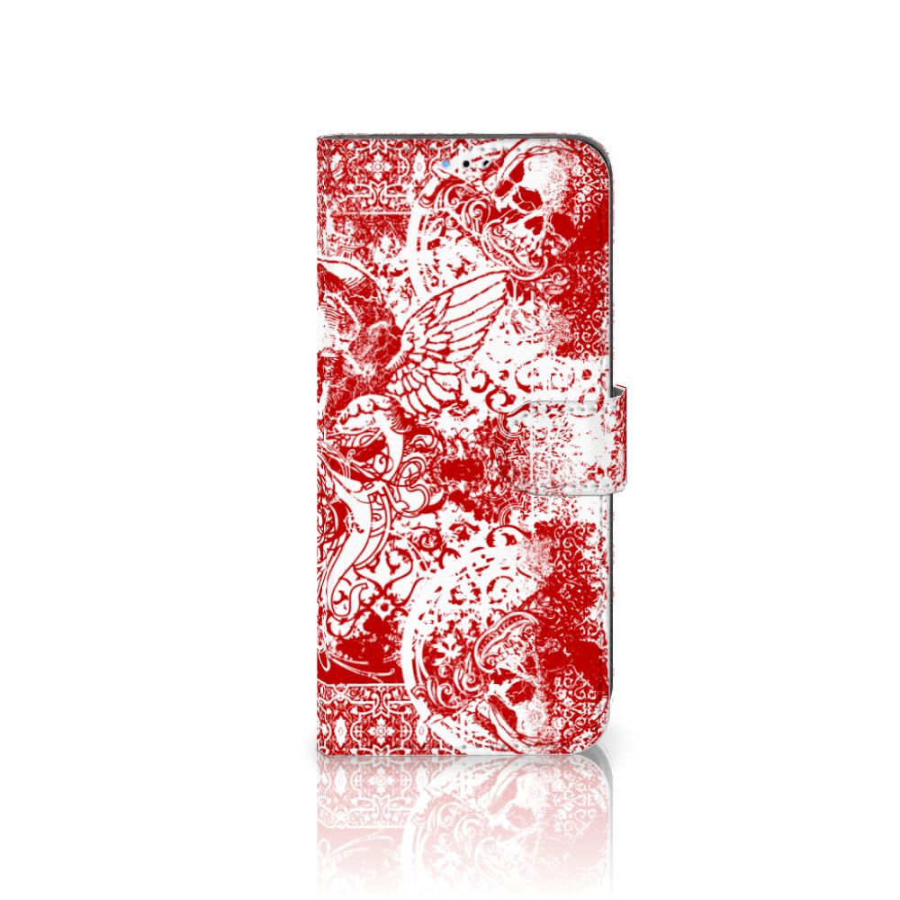 Telefoonhoesje met Naam OPPO A16/A16s/A54s Angel Skull Rood
