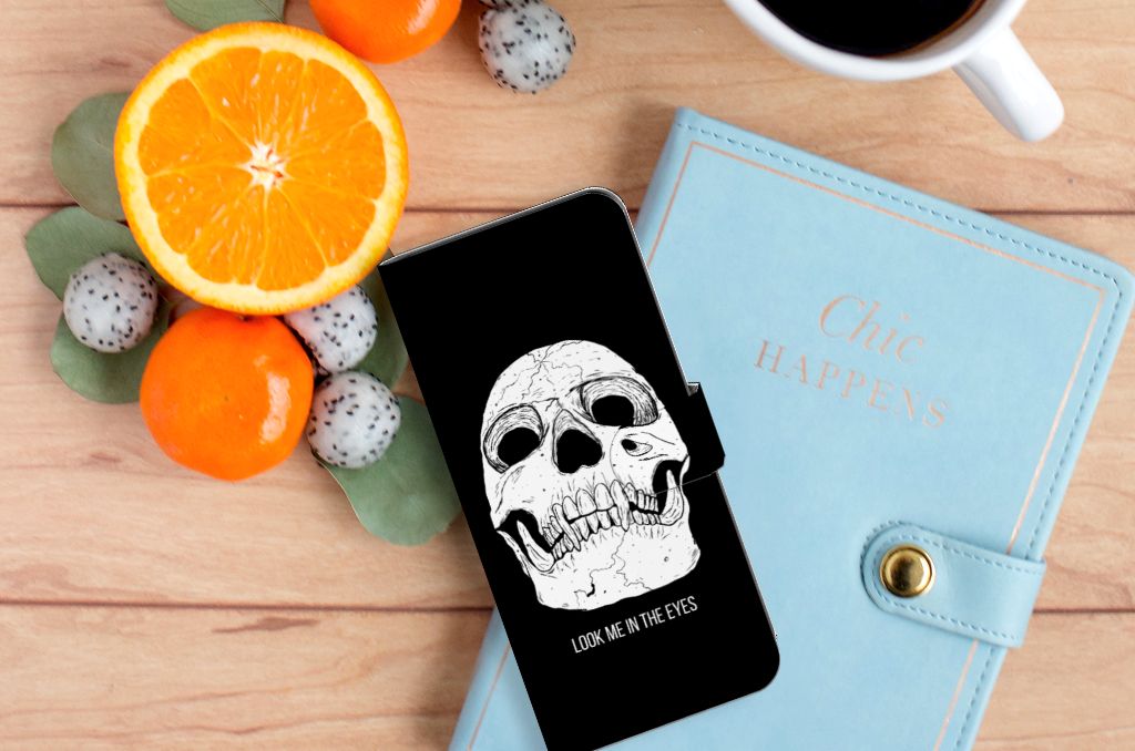 Telefoonhoesje met Naam OPPO A58 4G Skull Eyes met uniek skull design, perfect cadeau voor bescherming en stijl.