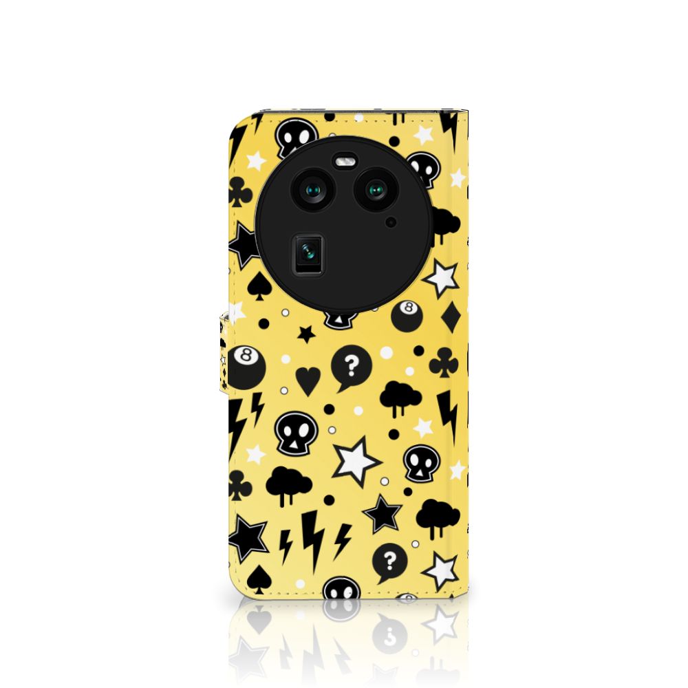 OPPO Find X6 Telefoonhoesje met Naam Punk Geel voorkant