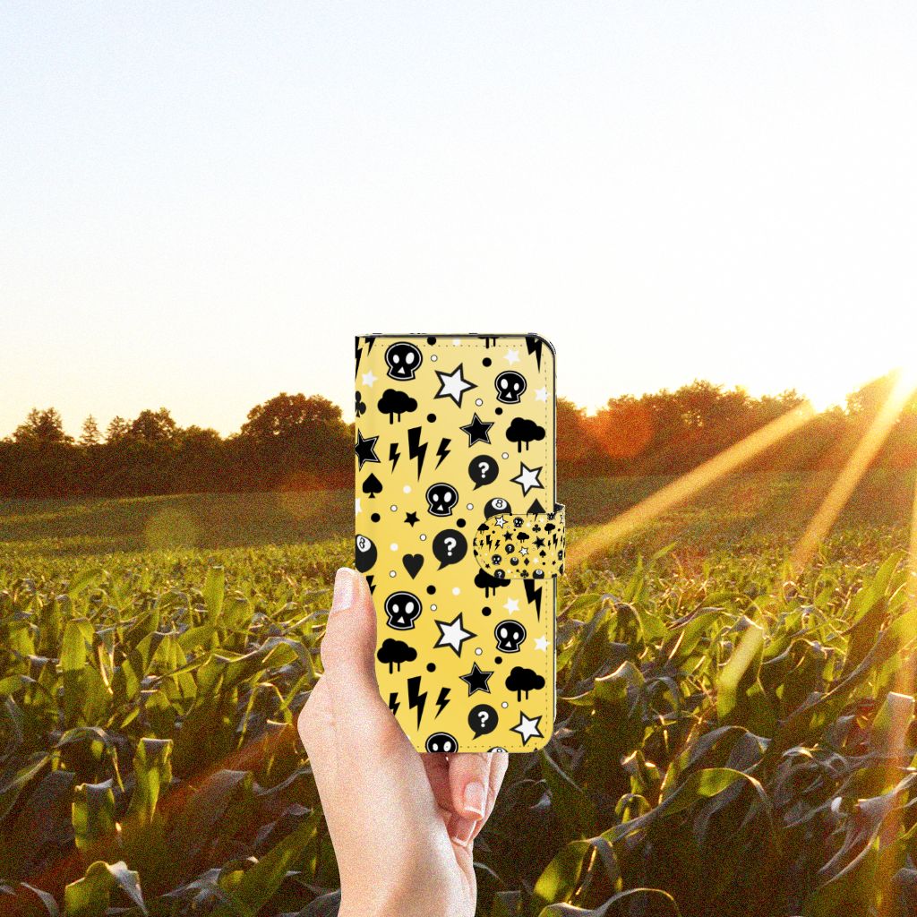 OPPO Reno8 T 4G Telefoonhoesje met Naam Punk Geel aanzicht