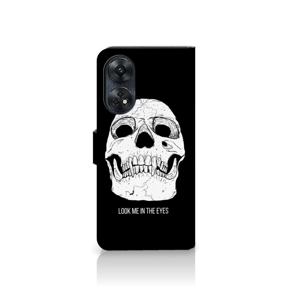 Telefoonhoesje met Naam OPPO Reno8 T 4G Skull Eyes design skull