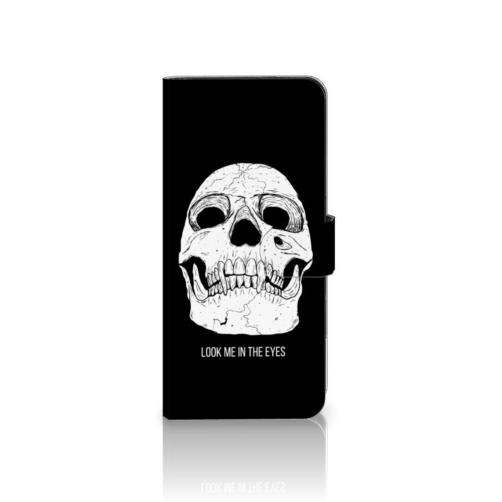Telefoonhoesje met Naam OPPO Reno8 T 4G Skull Eyes design skull vooraanzicht