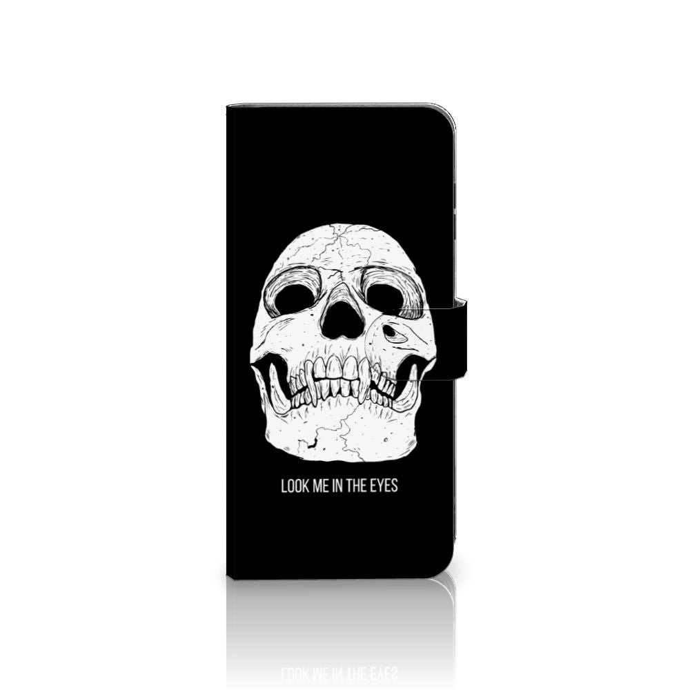 Telefoonhoesje met Naam Samsung Galaxy A16 4G/5G Skull Eyes voorkant skull design