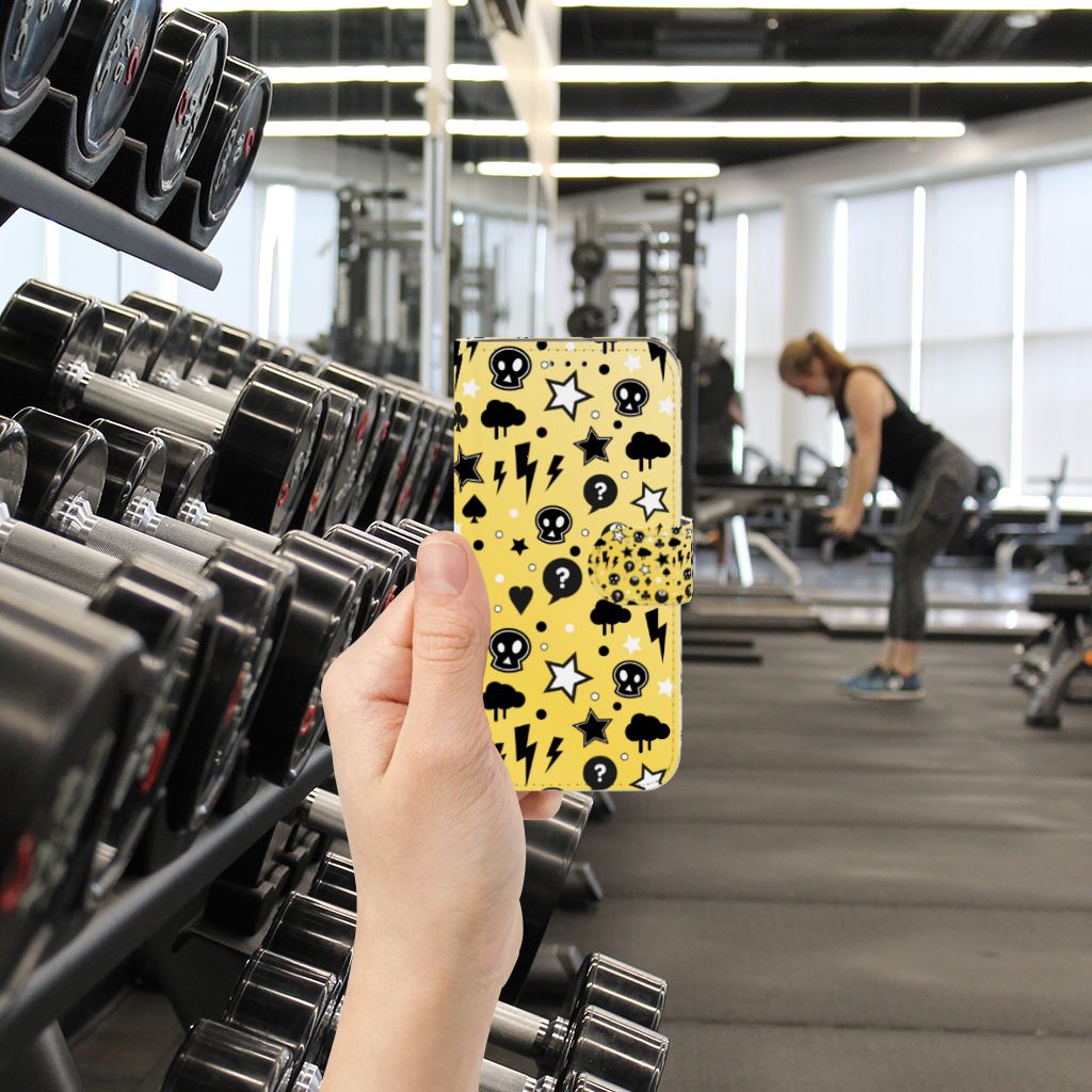 Telefoonhoesje met Naam Samsung Galaxy A40 Punk Geel
