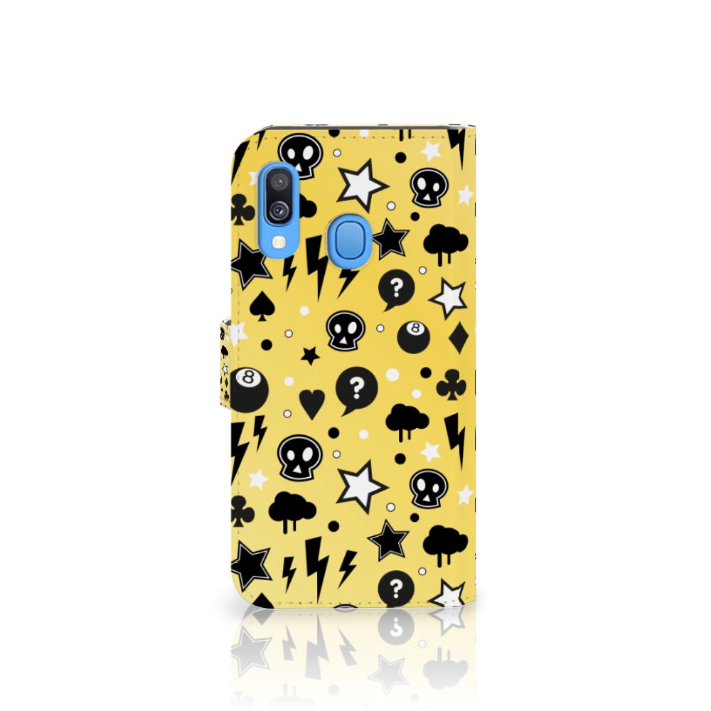 Telefoonhoesje met Naam Samsung Galaxy A40 Punk Geel