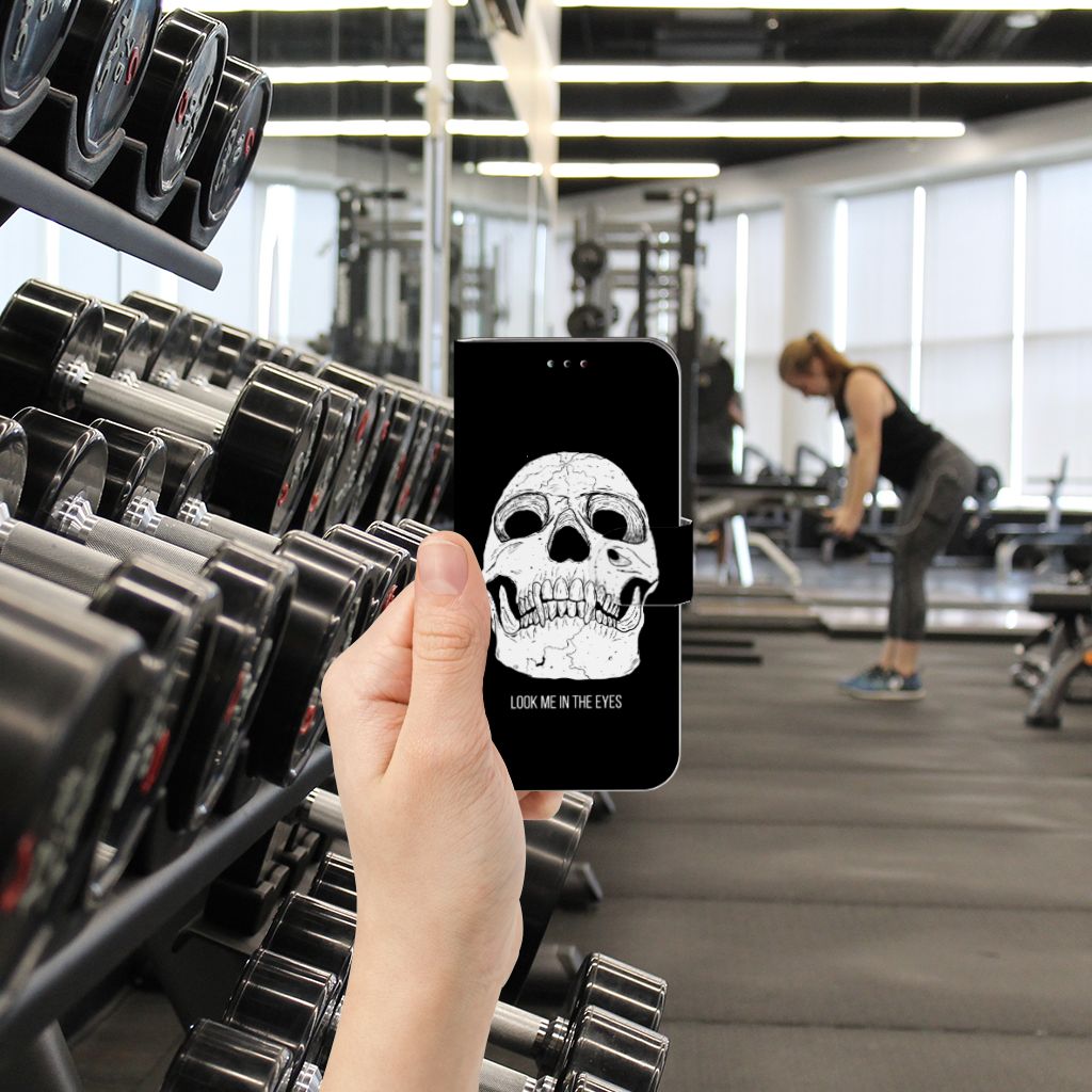 Telefoonhoesje met Naam Samsung Galaxy A40 Skull Eyes