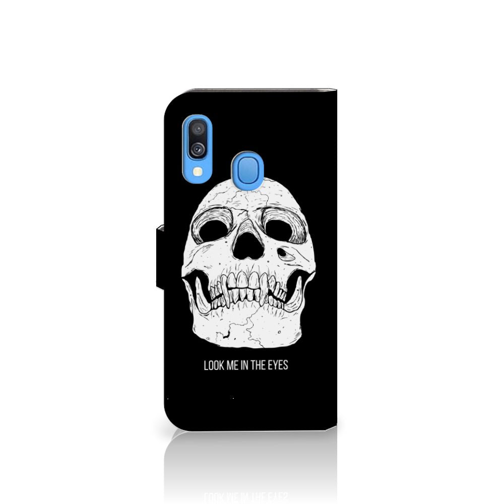 Telefoonhoesje met Naam Samsung Galaxy A40 Skull Eyes