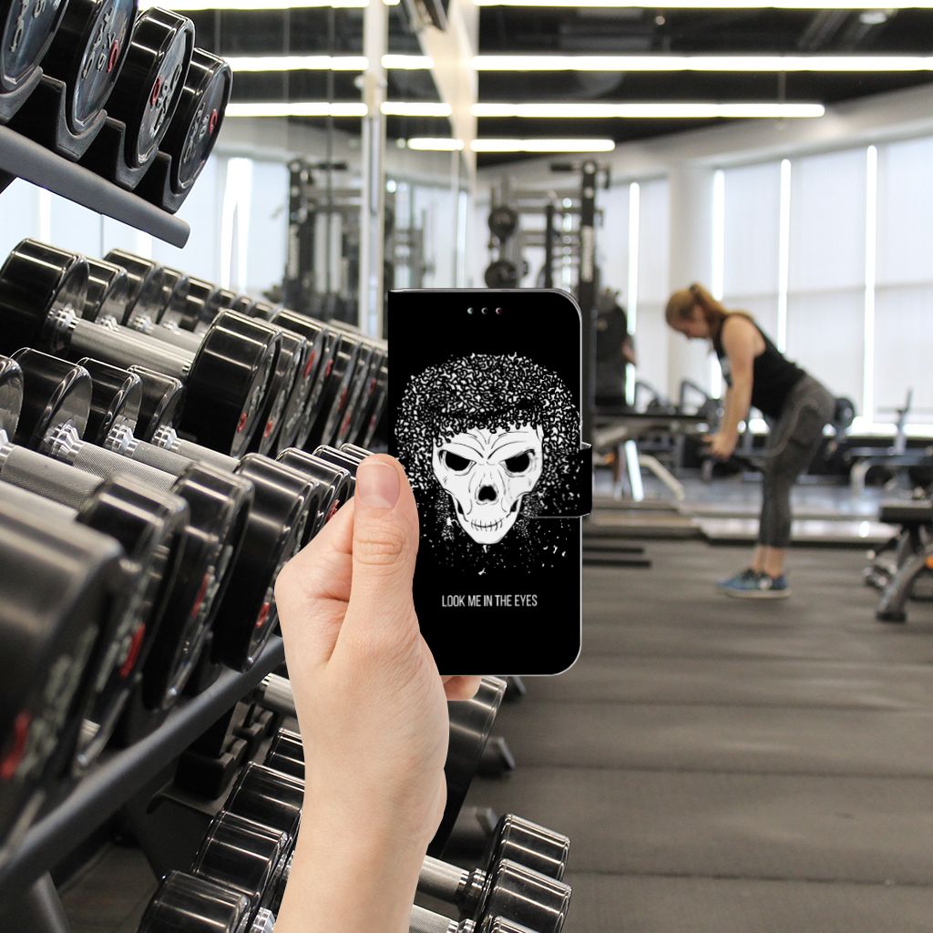 Telefoonhoesje met Naam Samsung Galaxy A40 Skull Hair