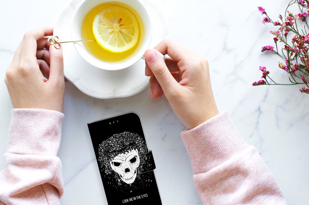 Telefoonhoesje met Naam Samsung Galaxy A40 Skull Hair