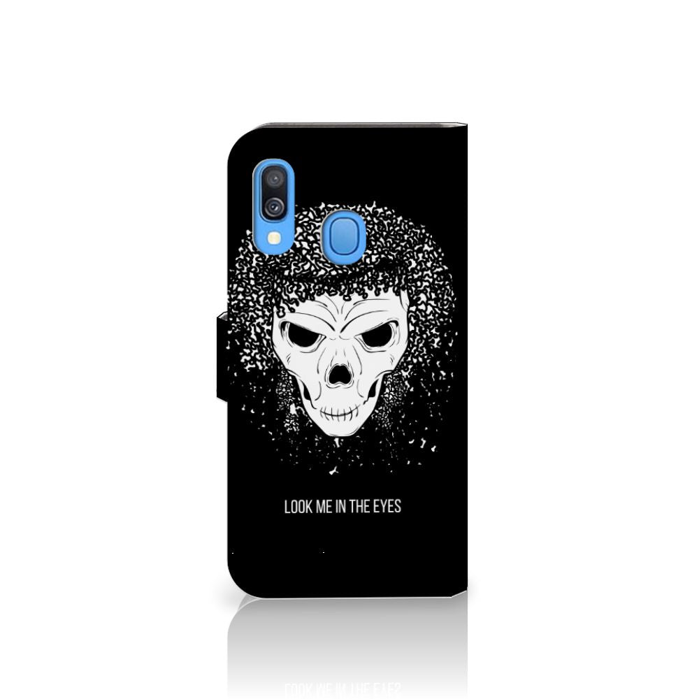 Telefoonhoesje met Naam Samsung Galaxy A40 Skull Hair