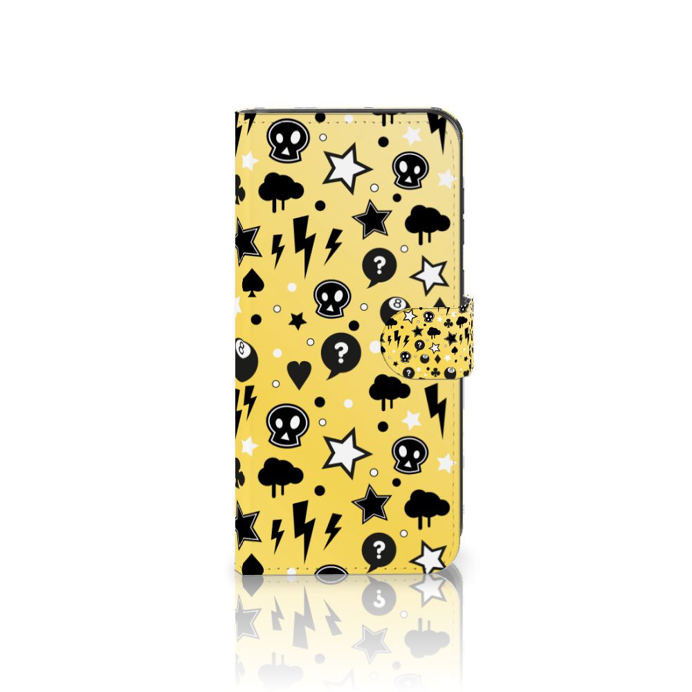 Samsung Galaxy A55 Telefoonhoesje met Naam Punk Geel voorkant design