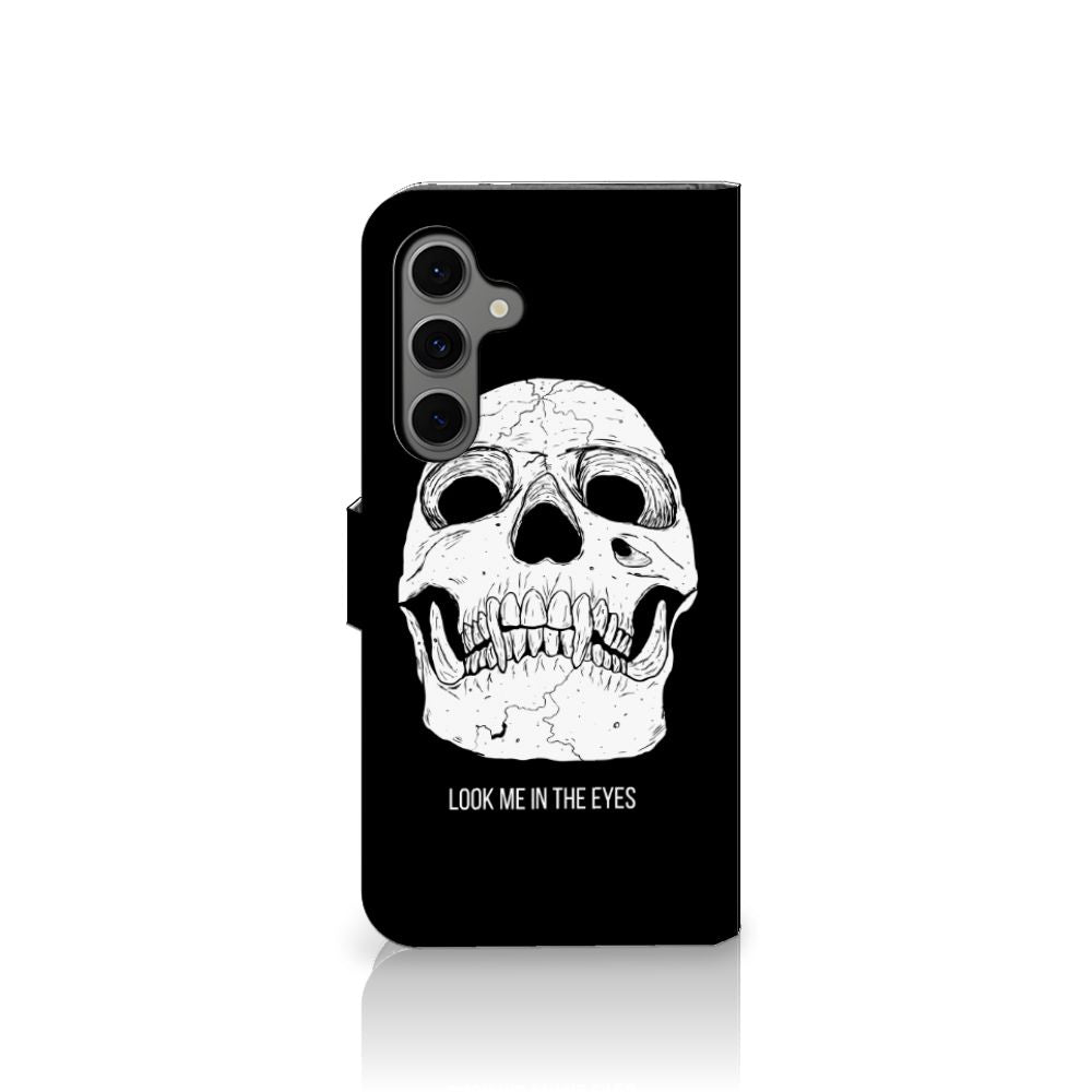 Samsung Galaxy S24 FE Telefoonhoesje met Naam Skull Eyes voorkant