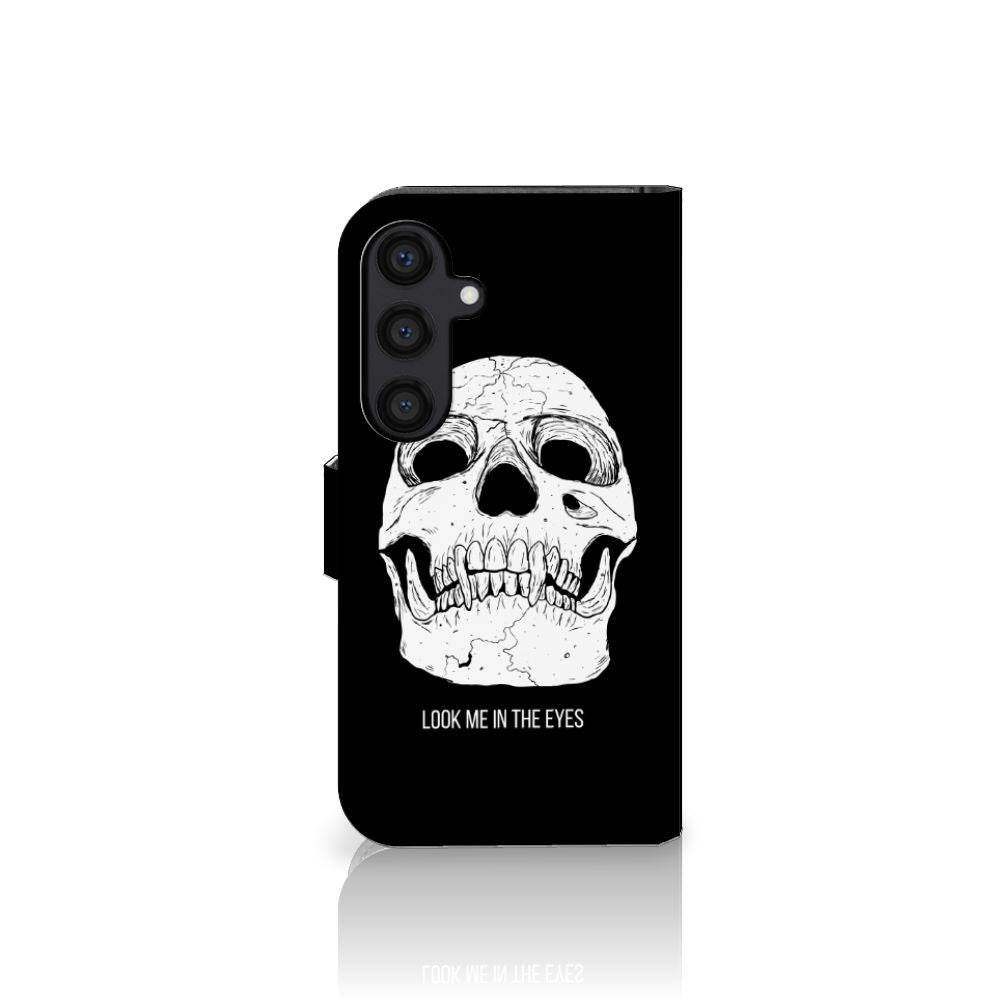 Samsung Galaxy S24 Telefoonhoesje met Naam Skull Eyes voorkant