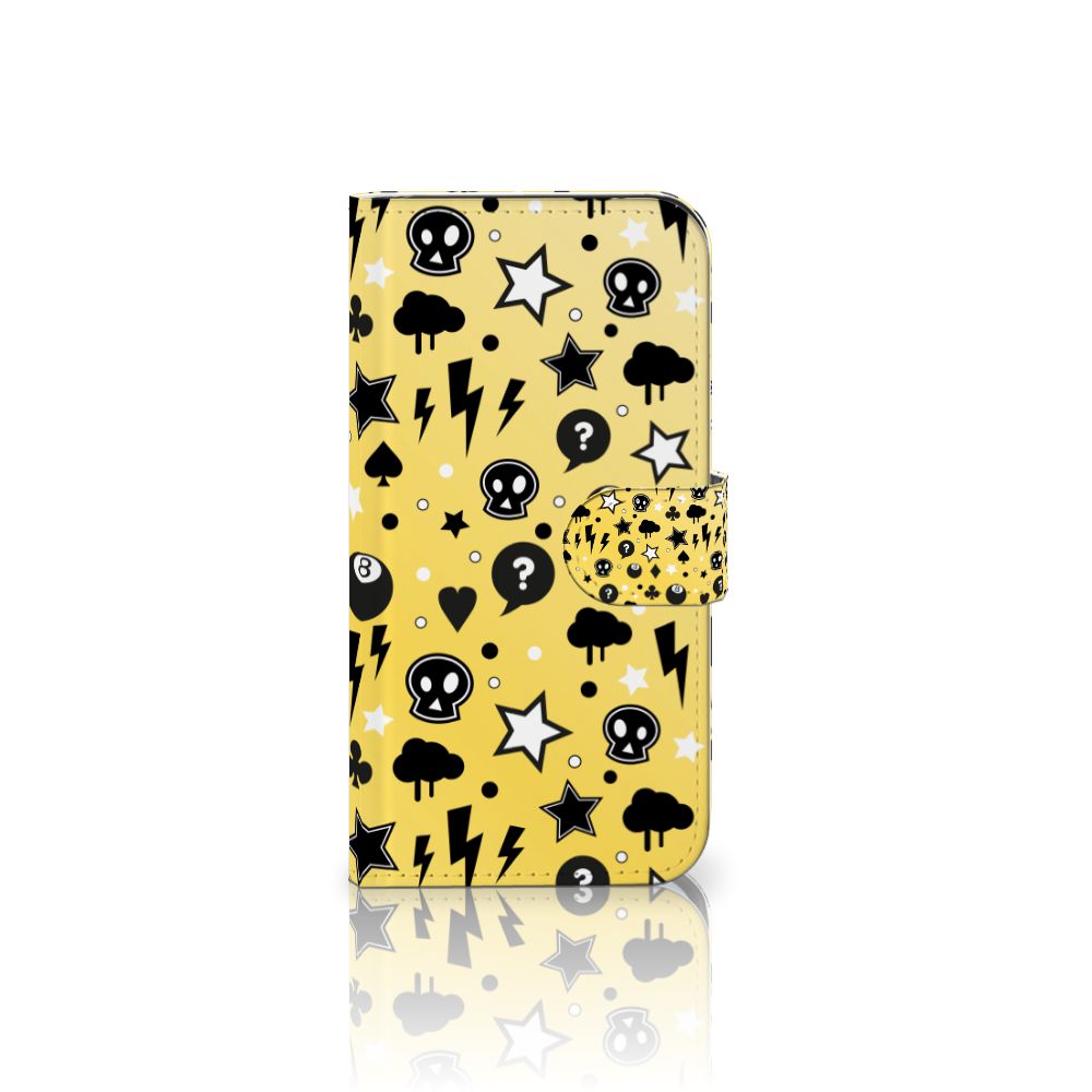 Samsung Galaxy S25 Telefoonhoesje met Naam Punk Geel voorkant