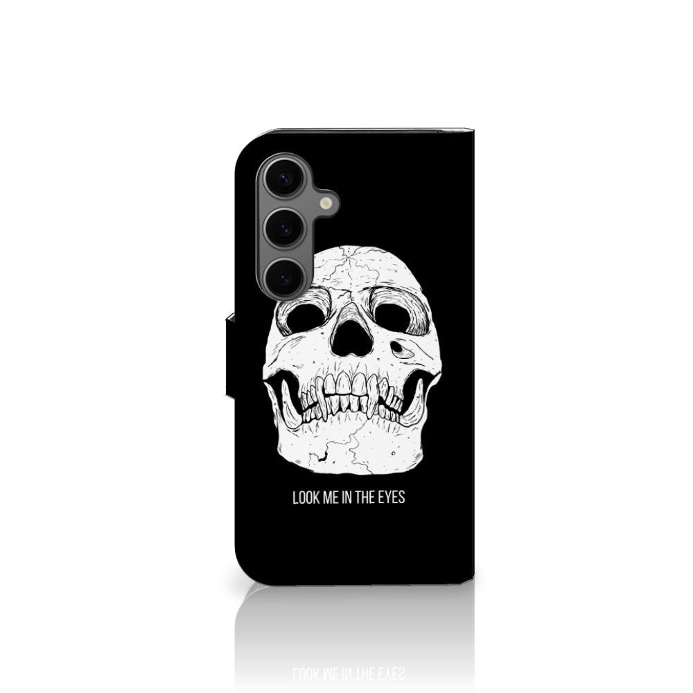 Samsung Galaxy S25 Telefoonhoesje met Naam Skull Eyes voorkant