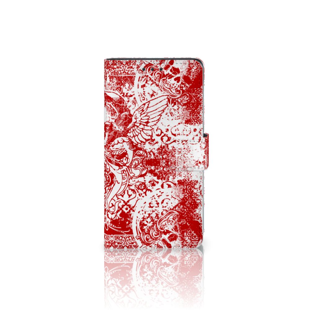 Telefoonhoesje met Naam Sony Xperia Z3 Angel Skull Rood by B2Ctelecom