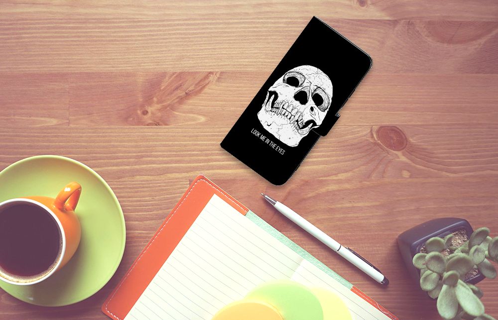Xiaomi Redmi 12 Telefoonhoesje met Naam Skull Eyes bovenaanzicht