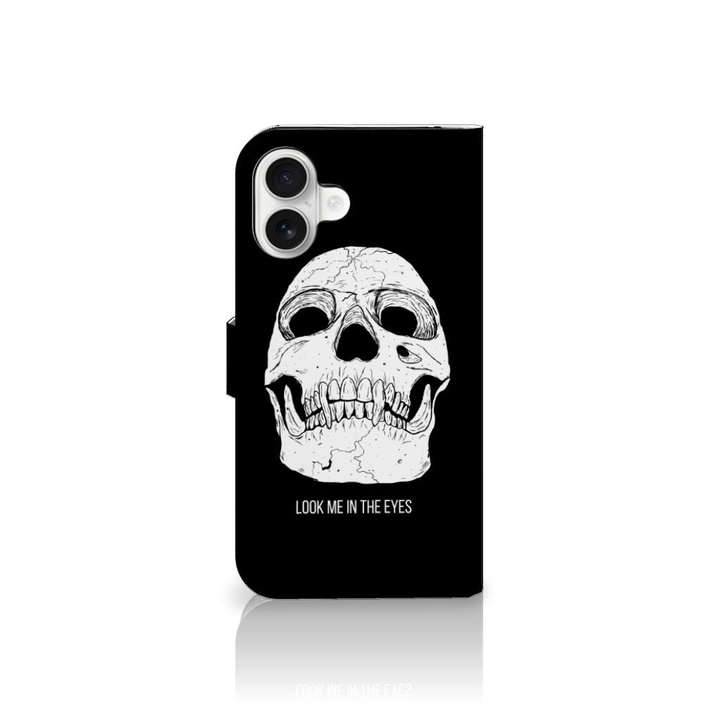 B2C Telecom iPhone 16 Plus Telefoonhoesje met Naam Skull Eyes voorkant