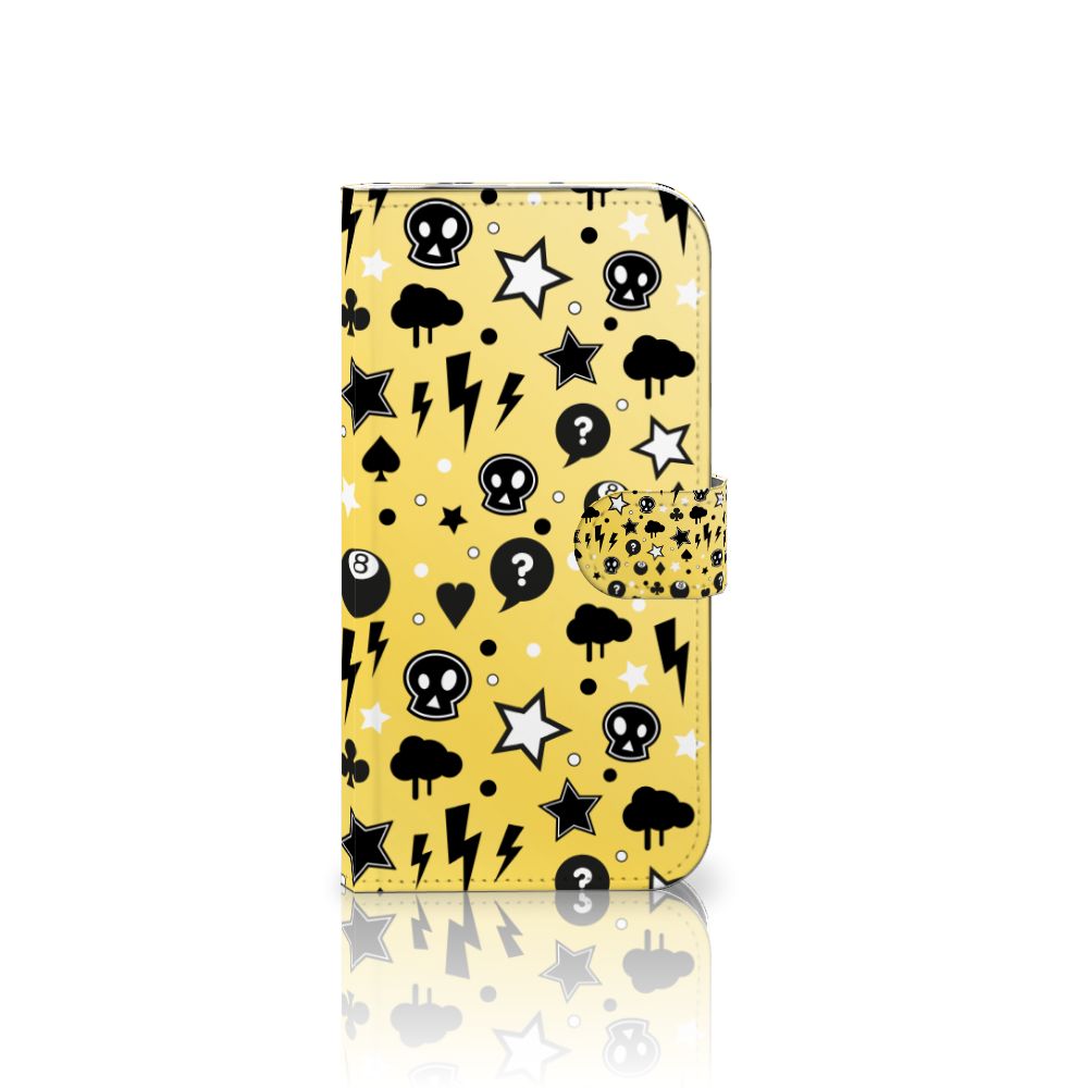 Telefoonhoesje met Naam iPhone 16 Pro Max Punk Geel vooraanzicht