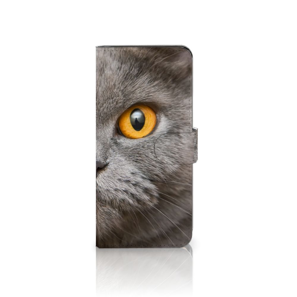 Telefoonhoesje met Pasjes Motorola Edge 40 Pro Britse Korthaar met afbeelding van een Britse korthaar kat.